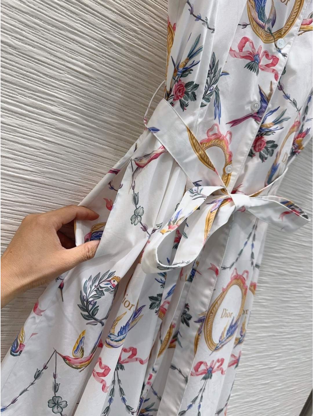Dior Belted Monogram Dress in Multicolor