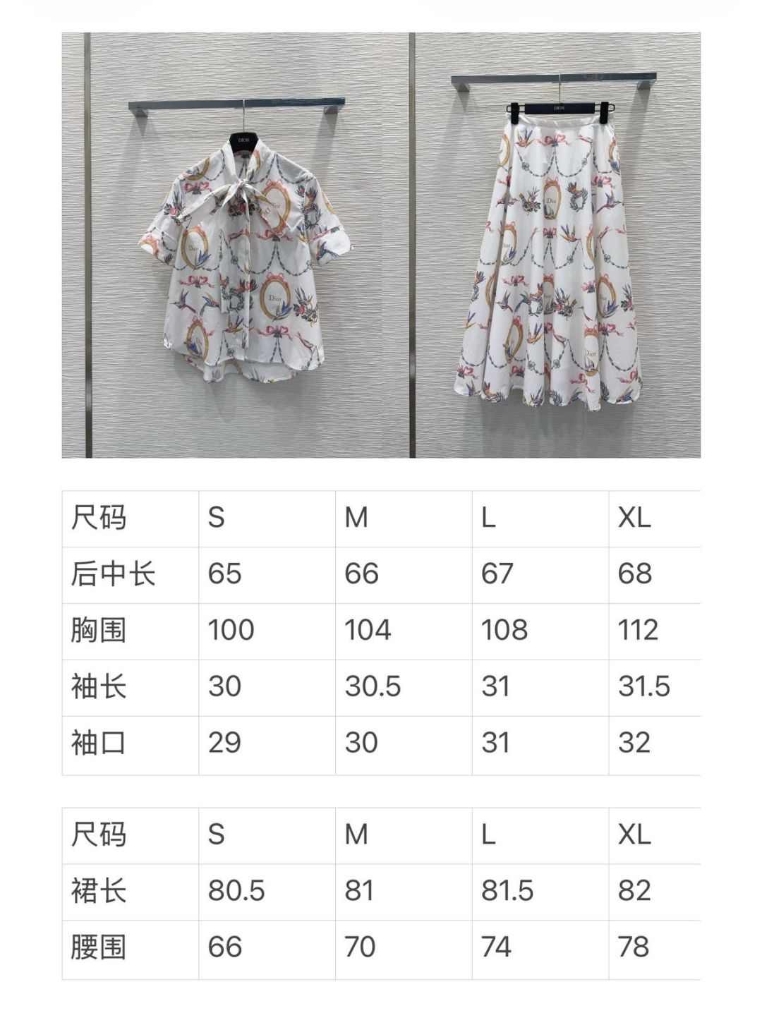 Dior Bow Puff Sleeve Blouse in Multicolor