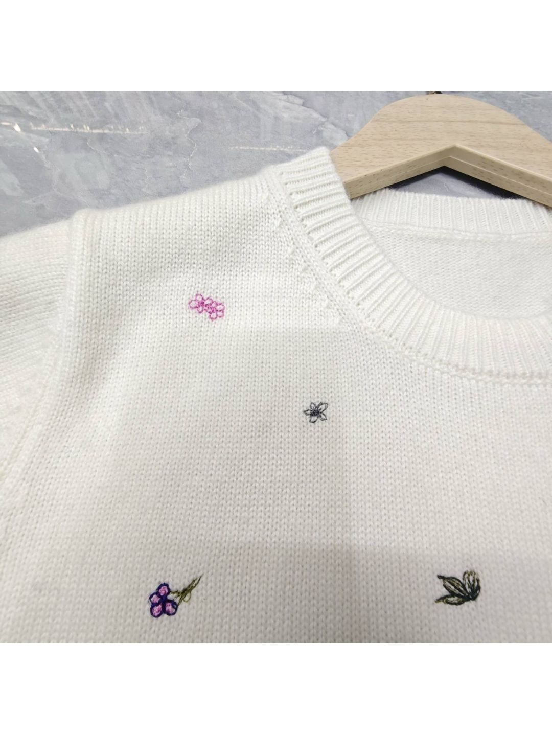 Dior Crew Neck Short Sleeve Knit Top in Multicolor
