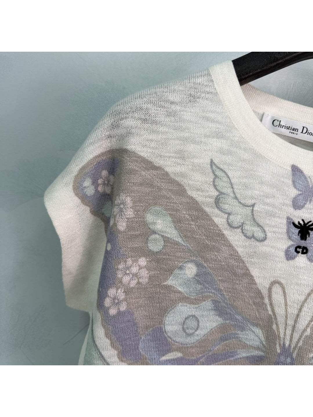 Dior Crew Neck Short Sleeve T-Shirt in Multicolor