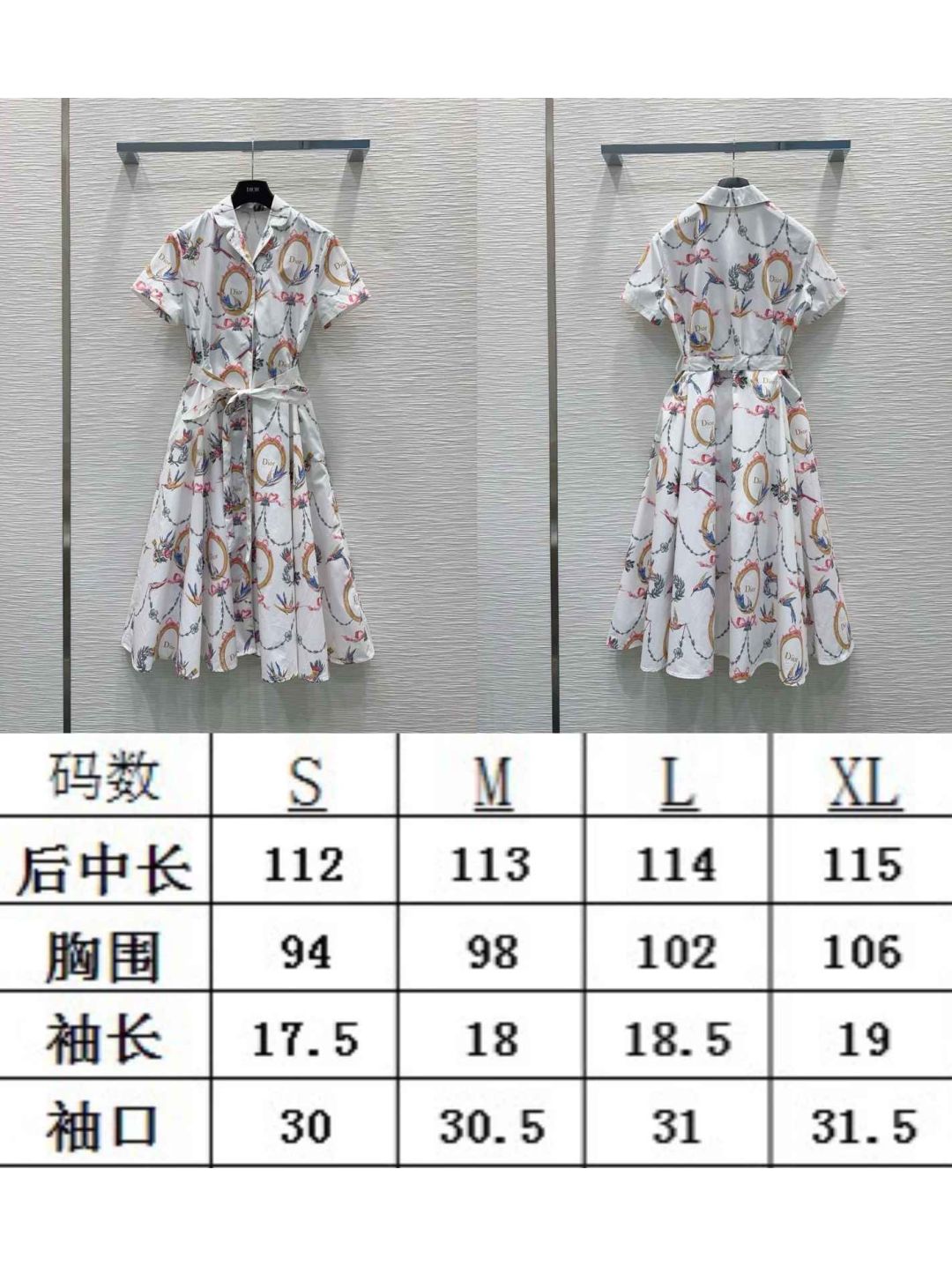 Dior Floral Belted Dress in Multicolor