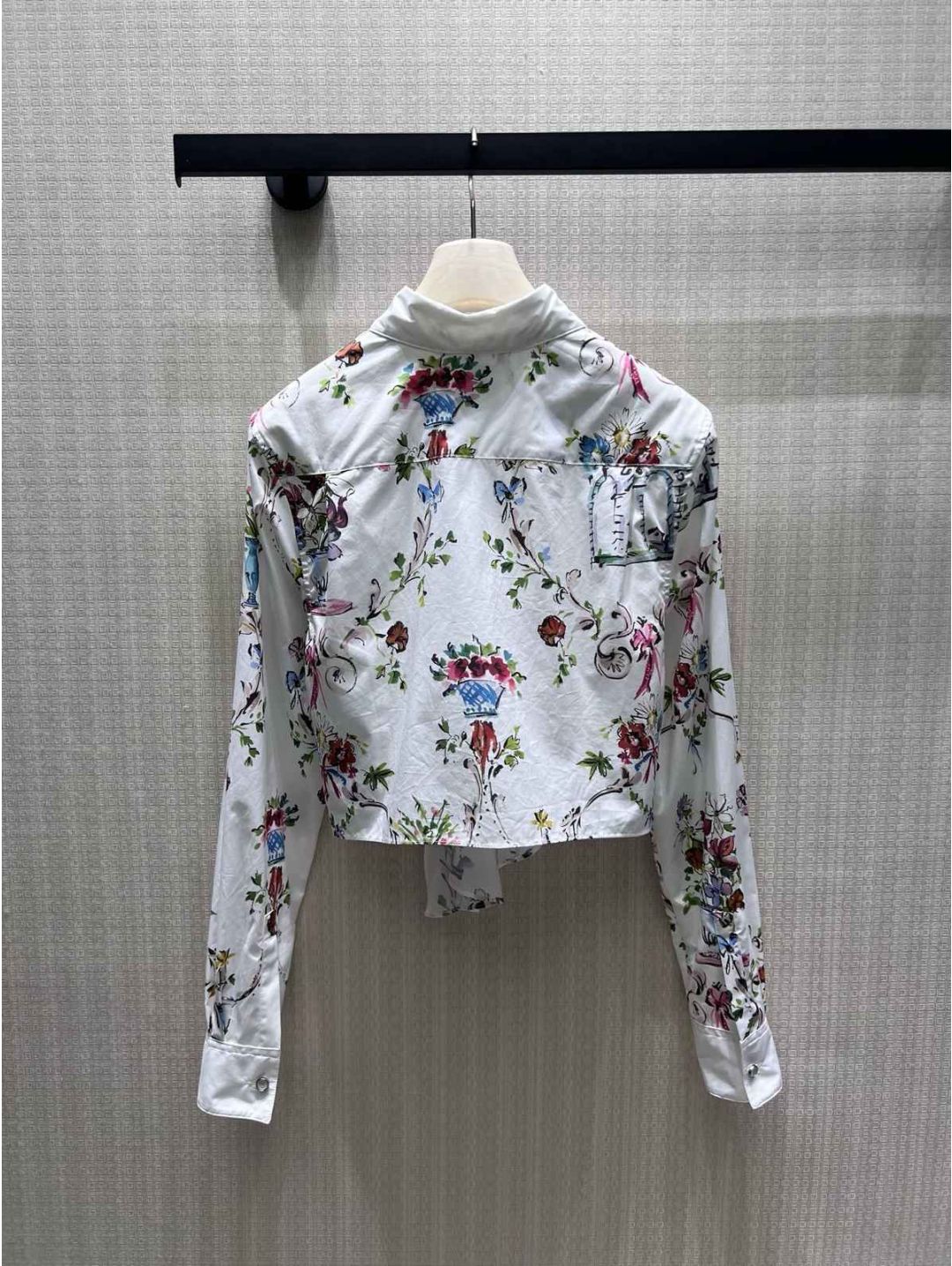 Dior Floral Long Sleeve Shirt in Multicolor