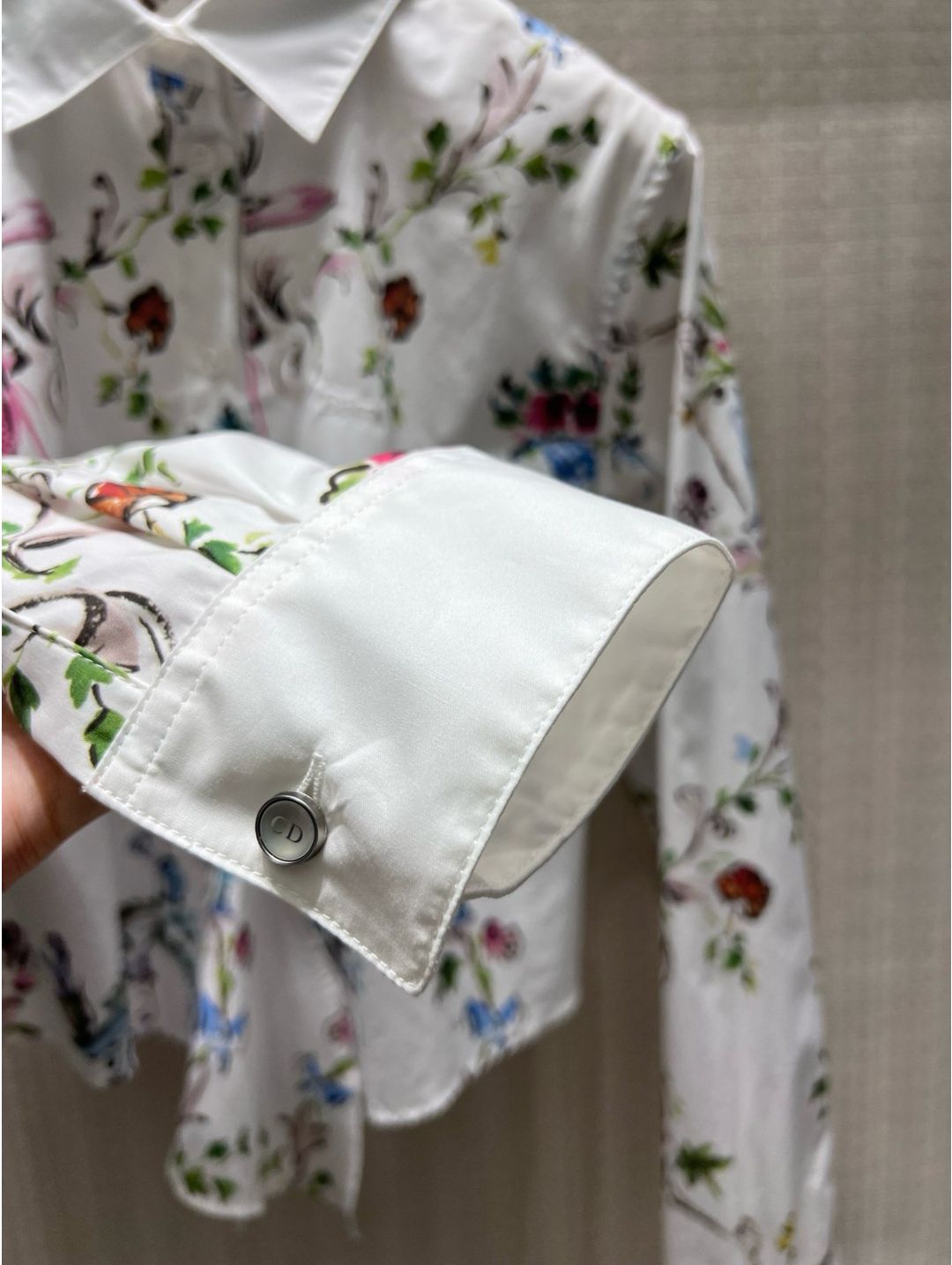 Dior Floral Long Sleeve Shirt in Multicolor