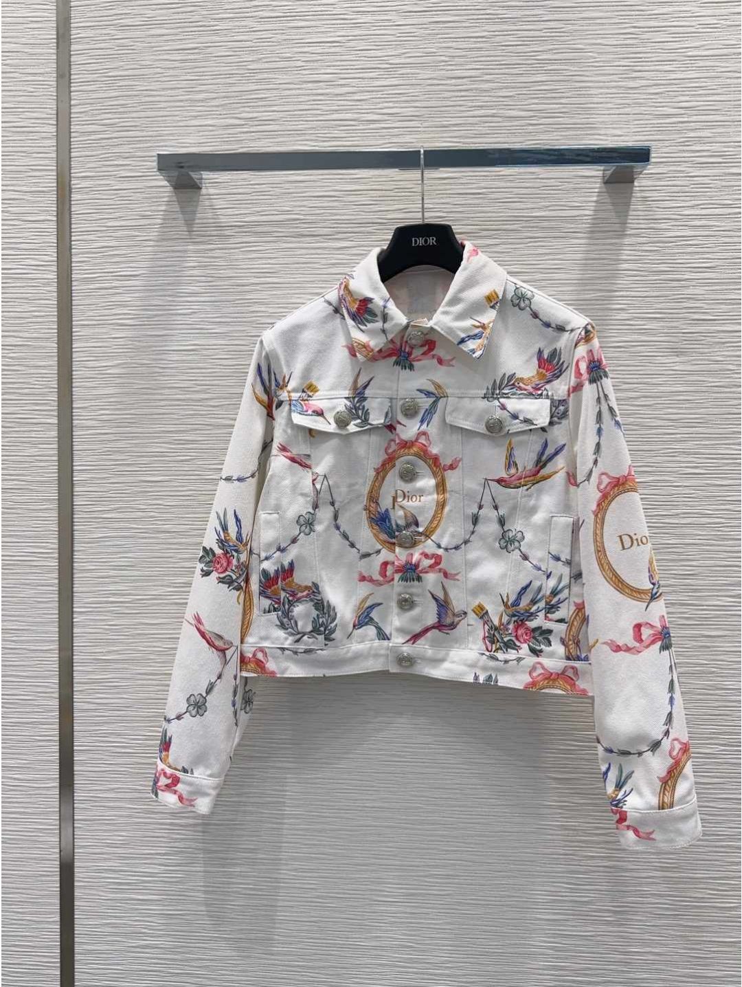 Dior Floral Monogram Coat in Multicolor
