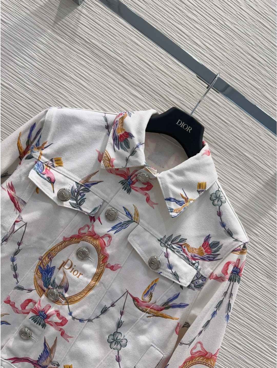 Dior Floral Monogram Coat in Multicolor