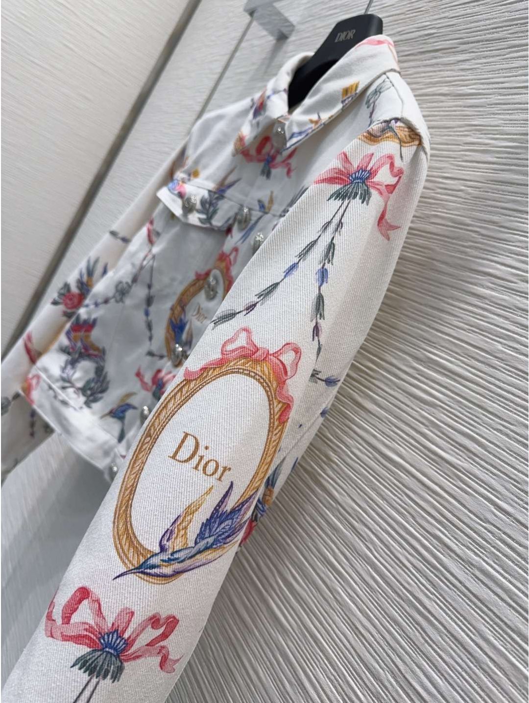 Dior Floral Monogram Coat in Multicolor