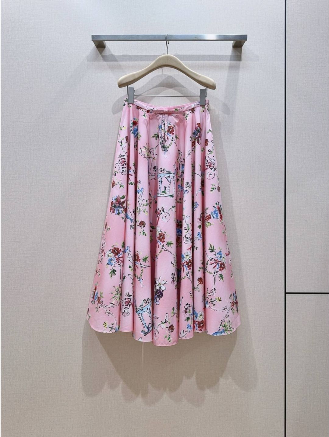 Dior Floral Pleated Skirt in Multicolor