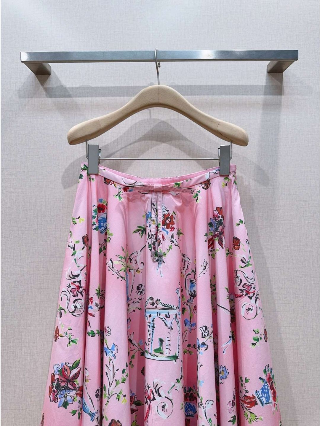 Dior Floral Pleated Skirt in Multicolor