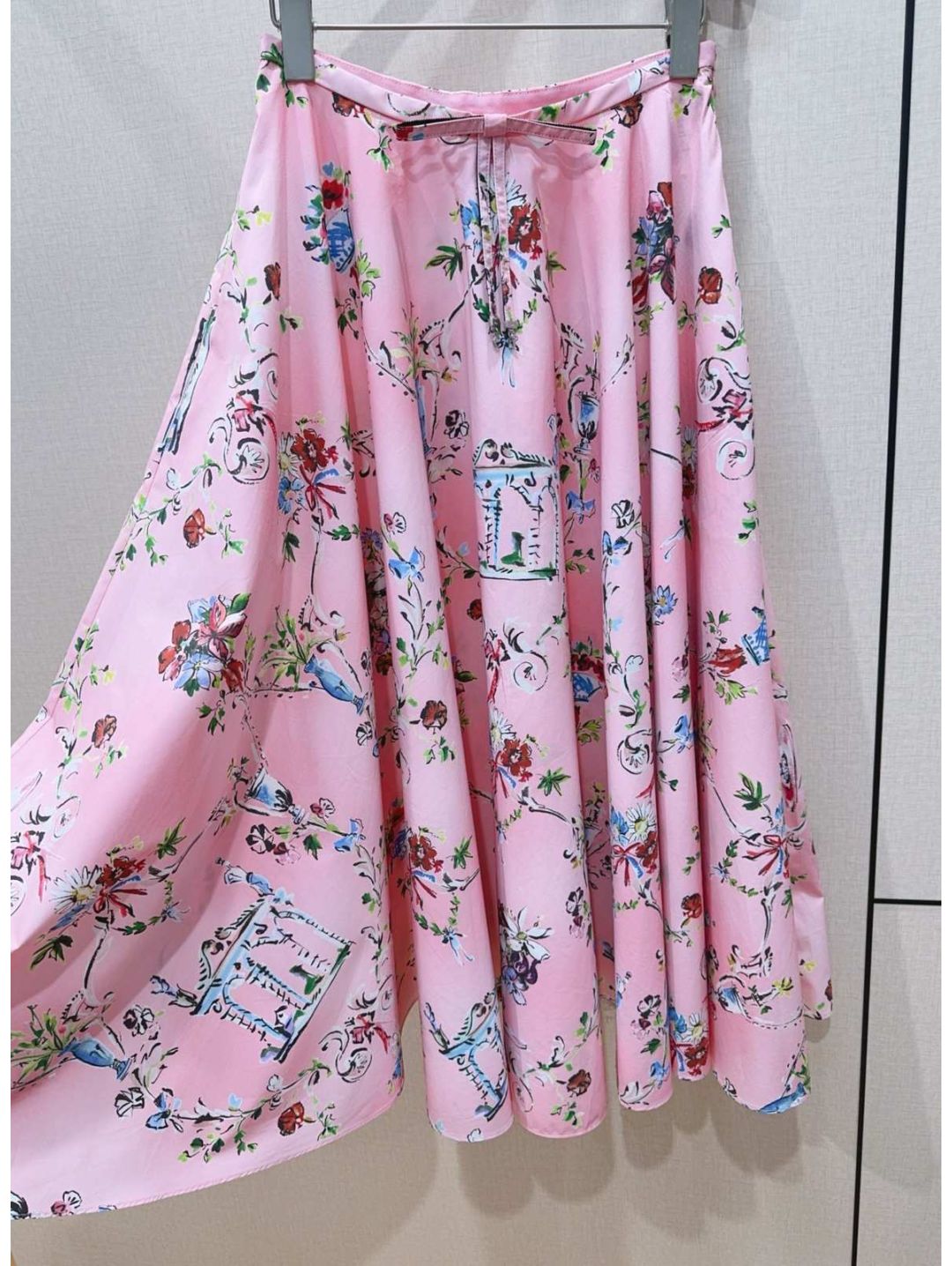Dior Floral Pleated Skirt in Multicolor