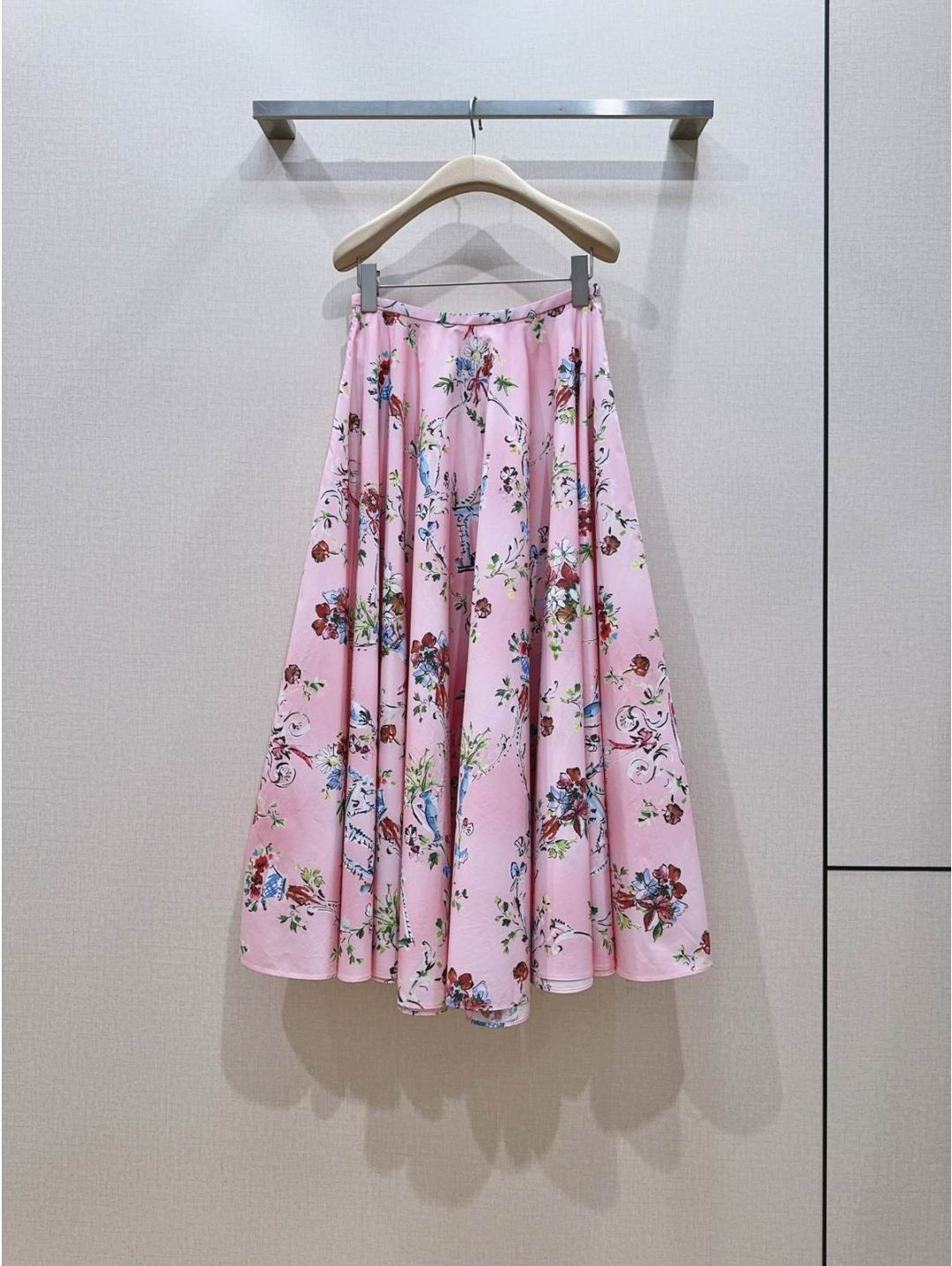Dior Floral Pleated Skirt in Multicolor