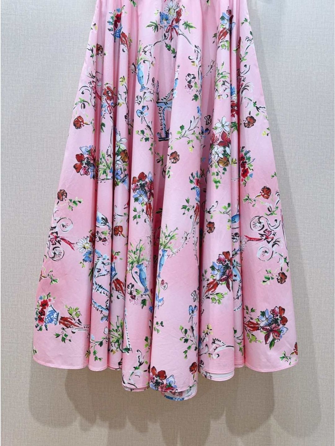 Dior Floral Pleated Skirt in Multicolor