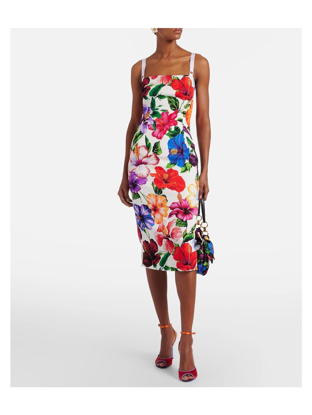 Dolce & Gabbana Silk Floral Dress in Multicolor