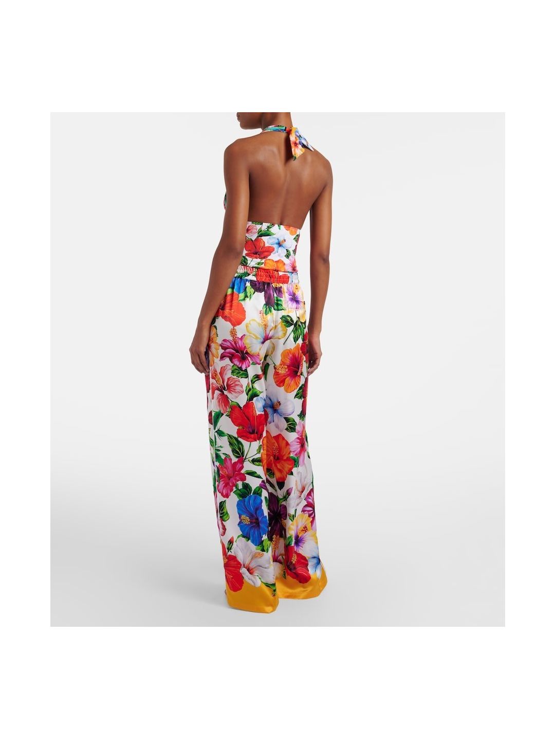 Dolce & Gabbana Silk Floral Pants in Multicolor