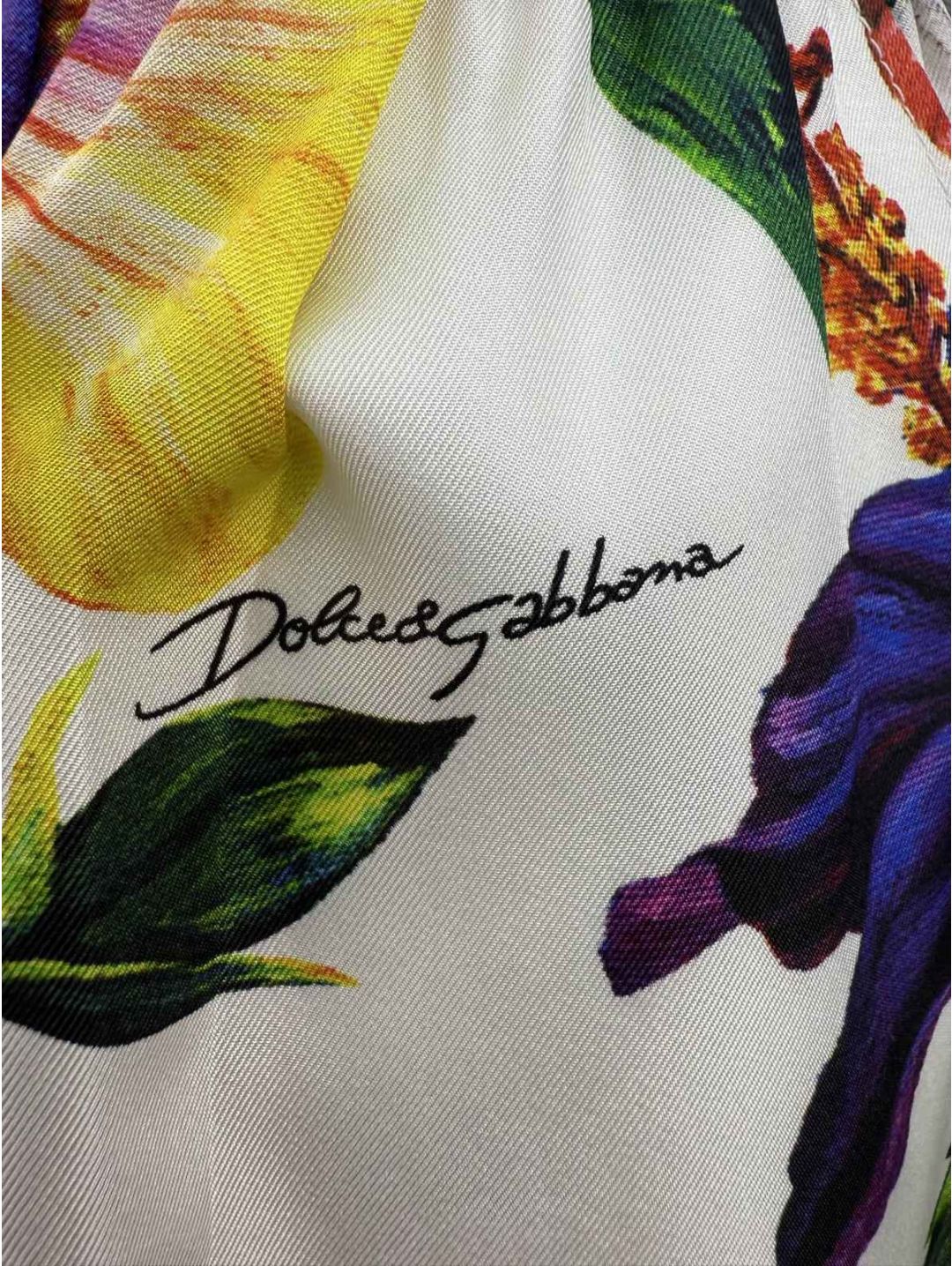 Dolce & Gabbana Silk Floral Pants in Multicolor