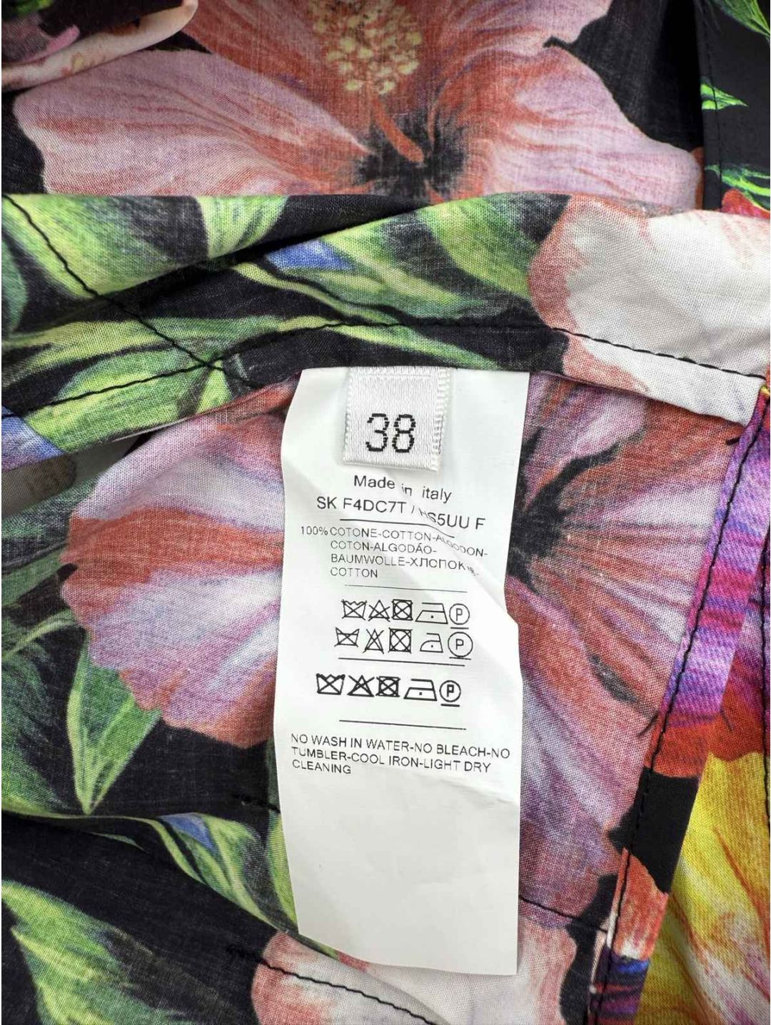 Dolce & Gabbana Turn-Down Collar Floral Top in Multicolor