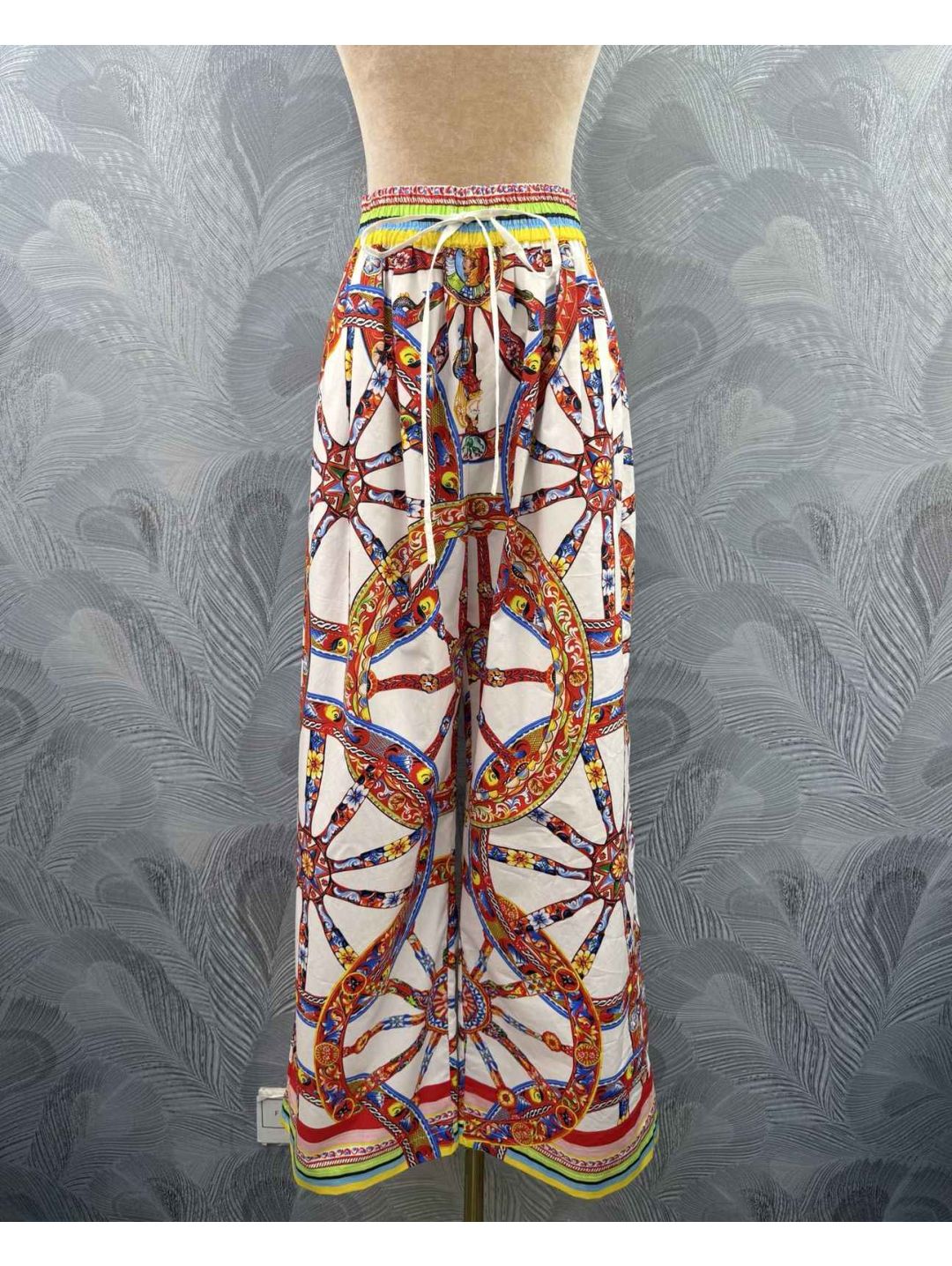 Dolce & Gabbana Wide-Leg Pants in Multicolor