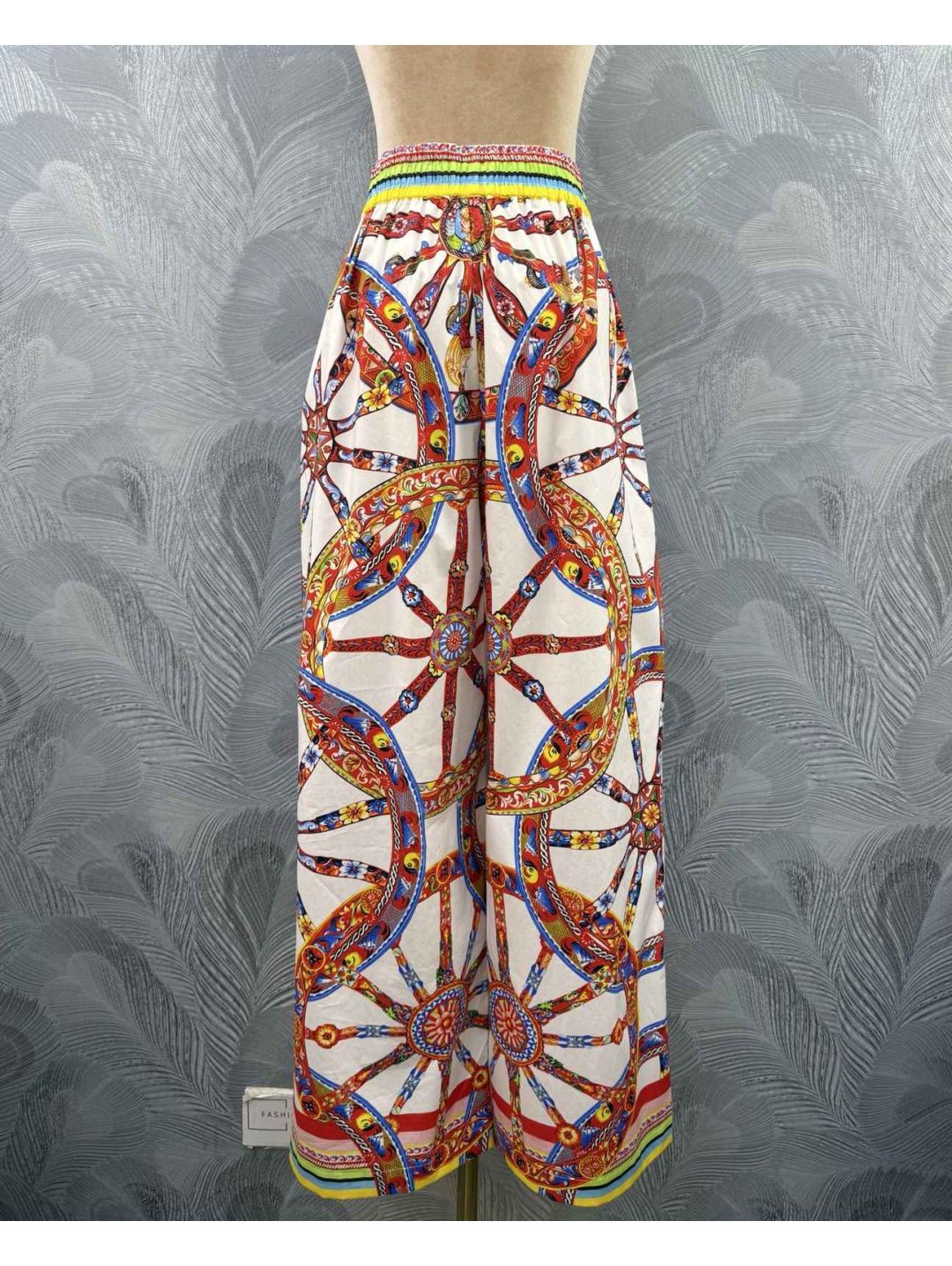 Dolce & Gabbana Wide-Leg Pants in Multicolor