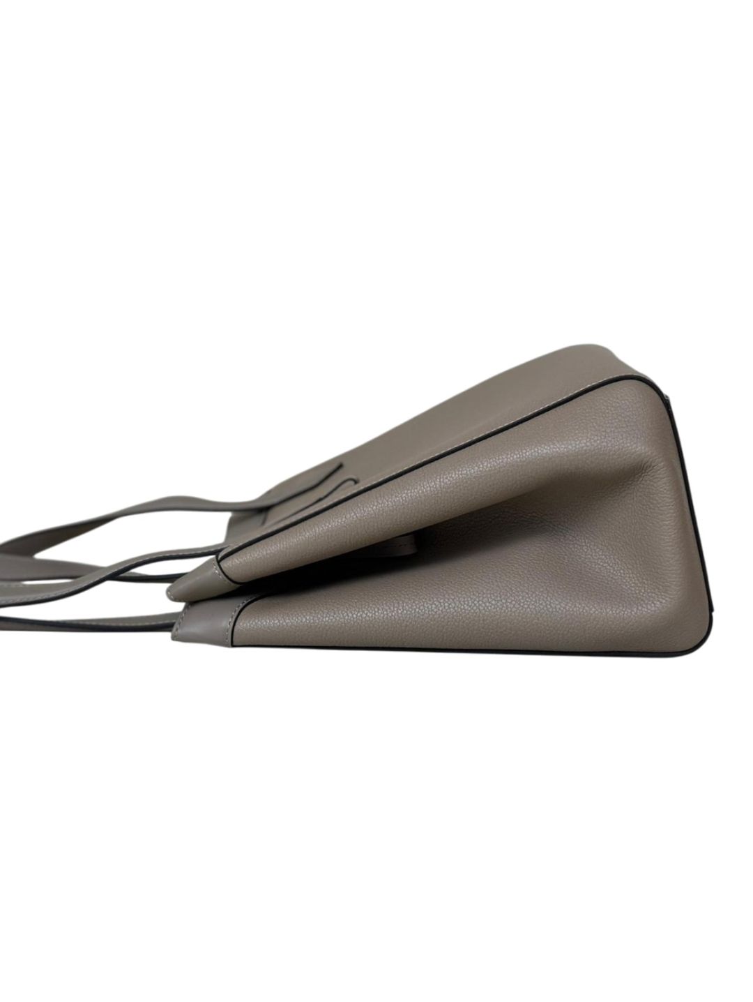 Fendi Medium Origami Gray Leather Shopper Bucket Shoulder Bag 8626A Gray 2523613