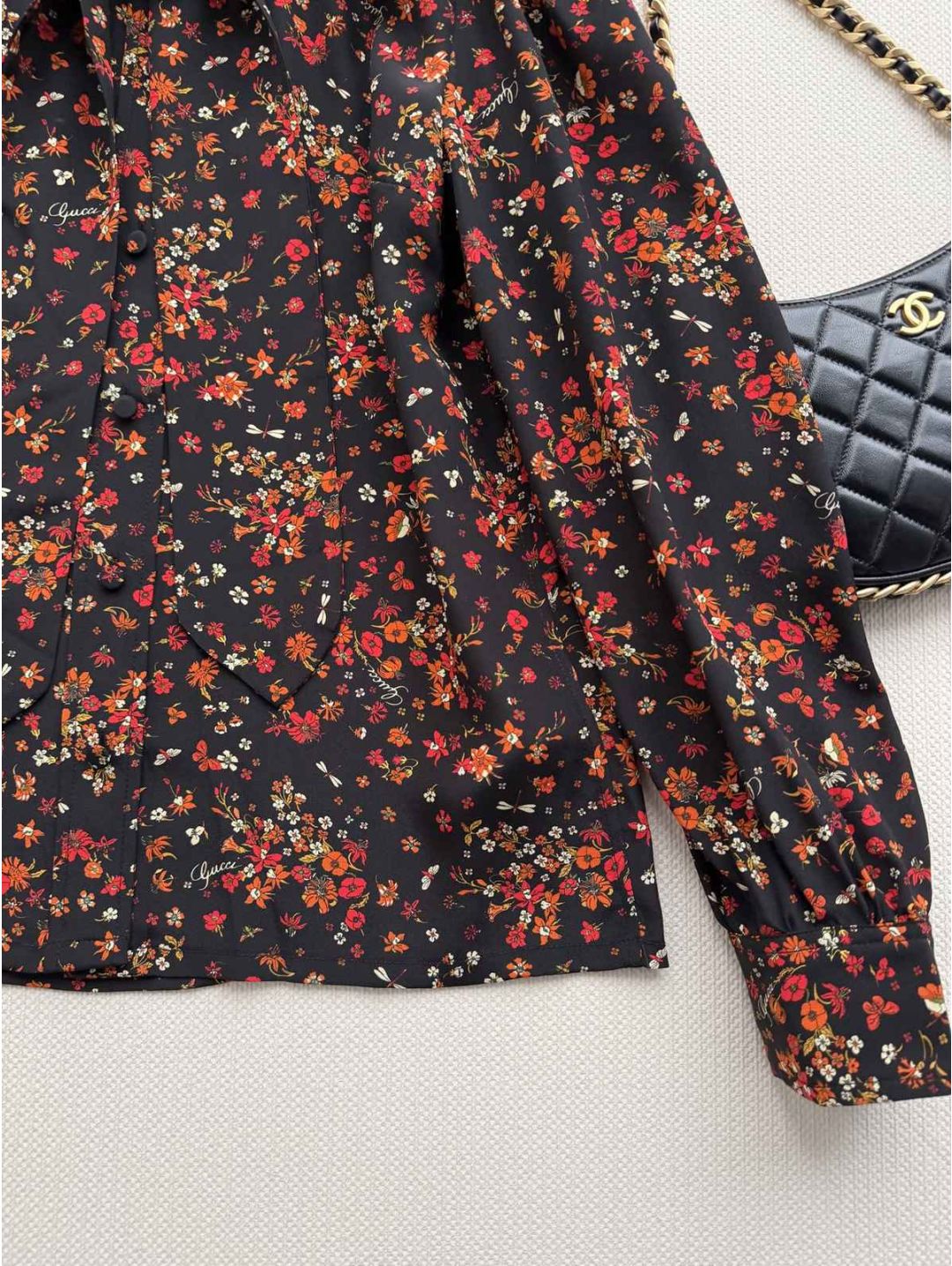 Gucci Floral Silk Shirt in Multicolor