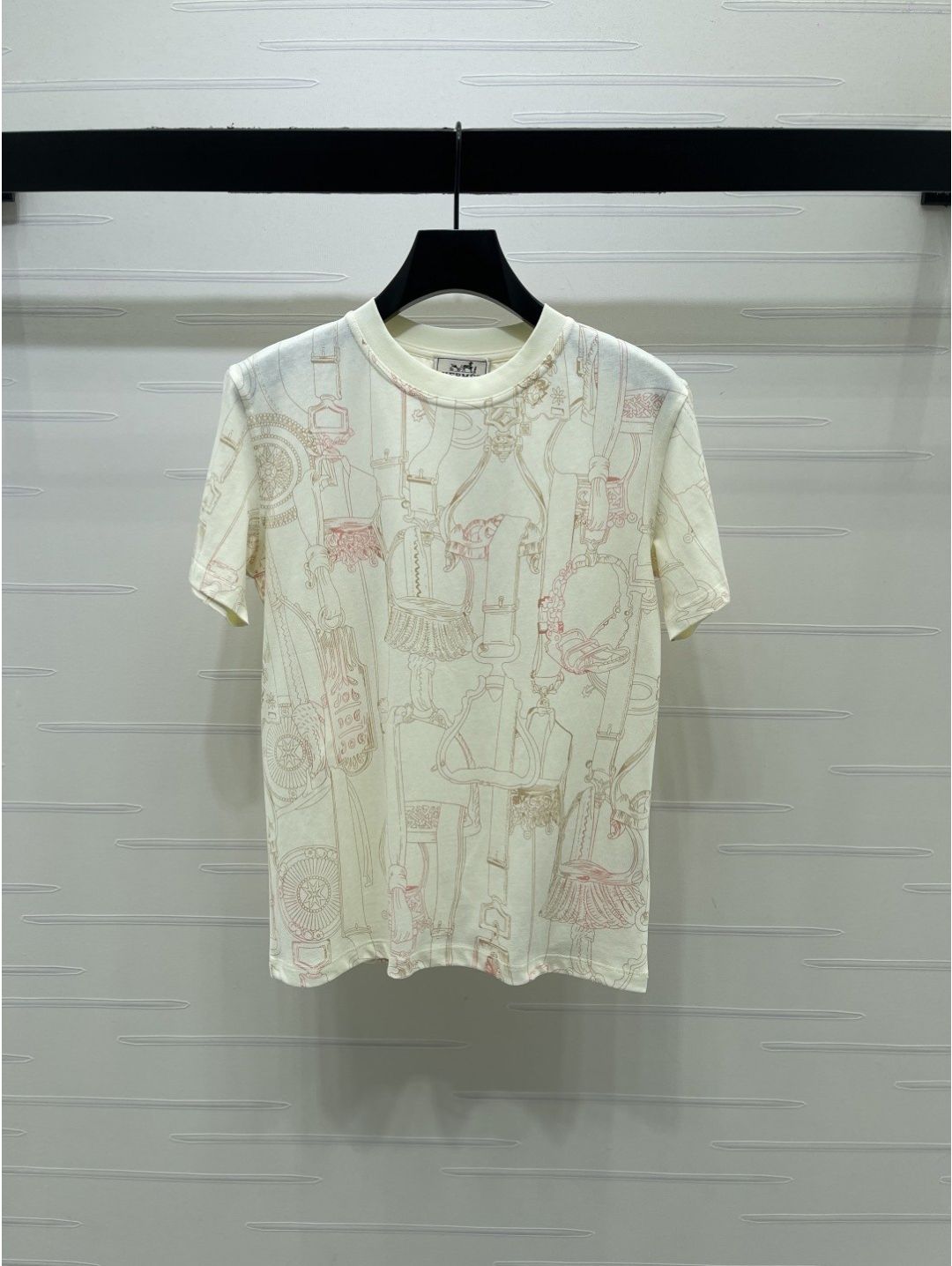 Hermes Short Sleeve Crew Neck T-Shirt in Multicolor