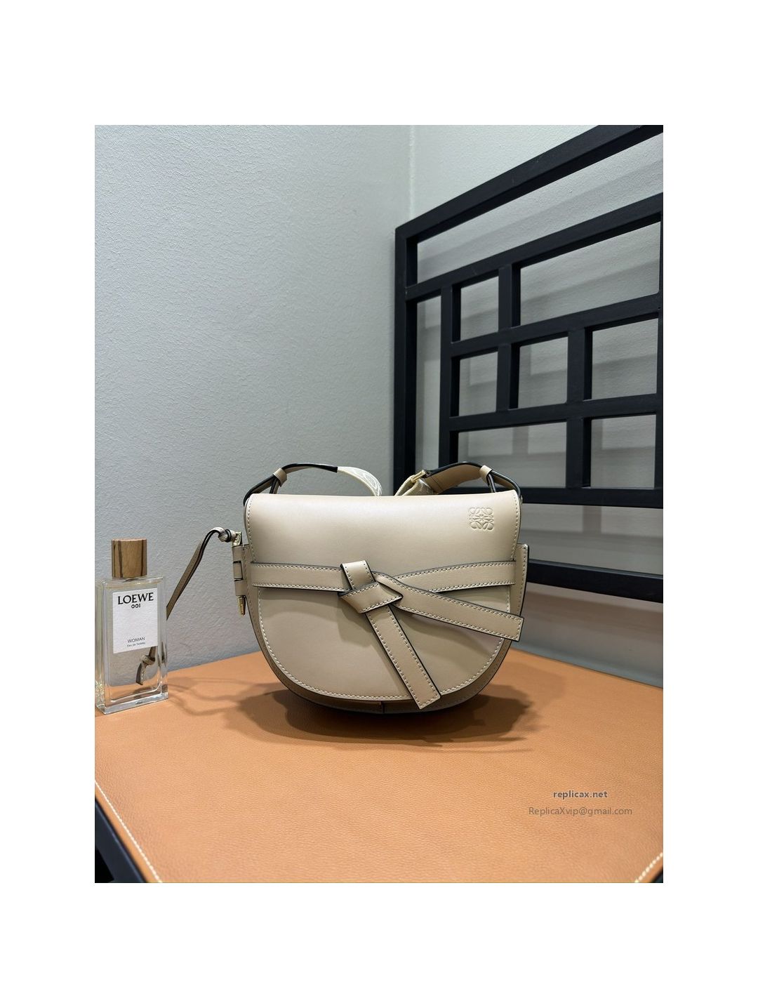 Loewe Gate Dual Small Bag Light Beige Embroidered Strap