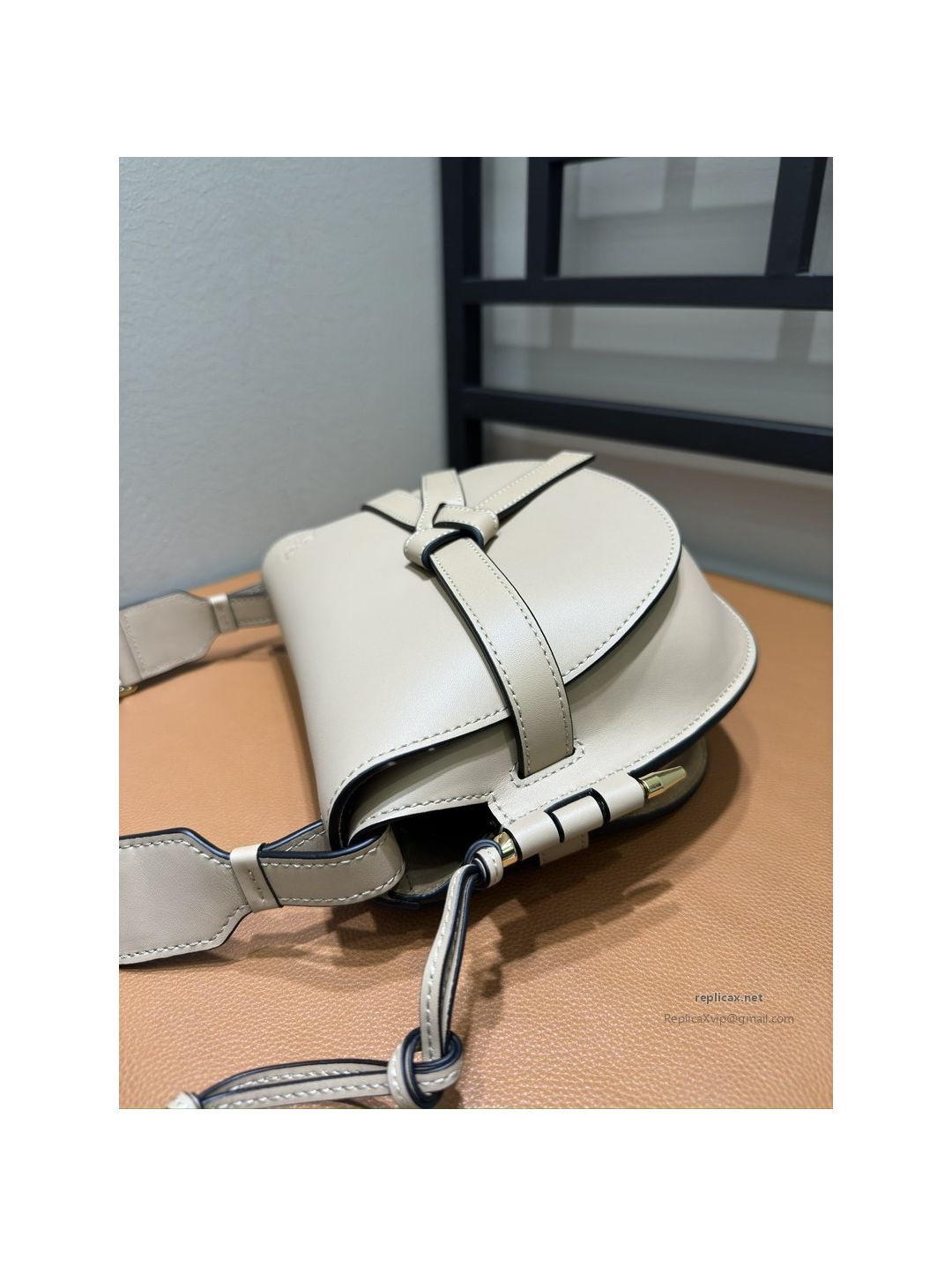 Loewe Gate Dual Small Bag Light Beige Embroidered Strap
