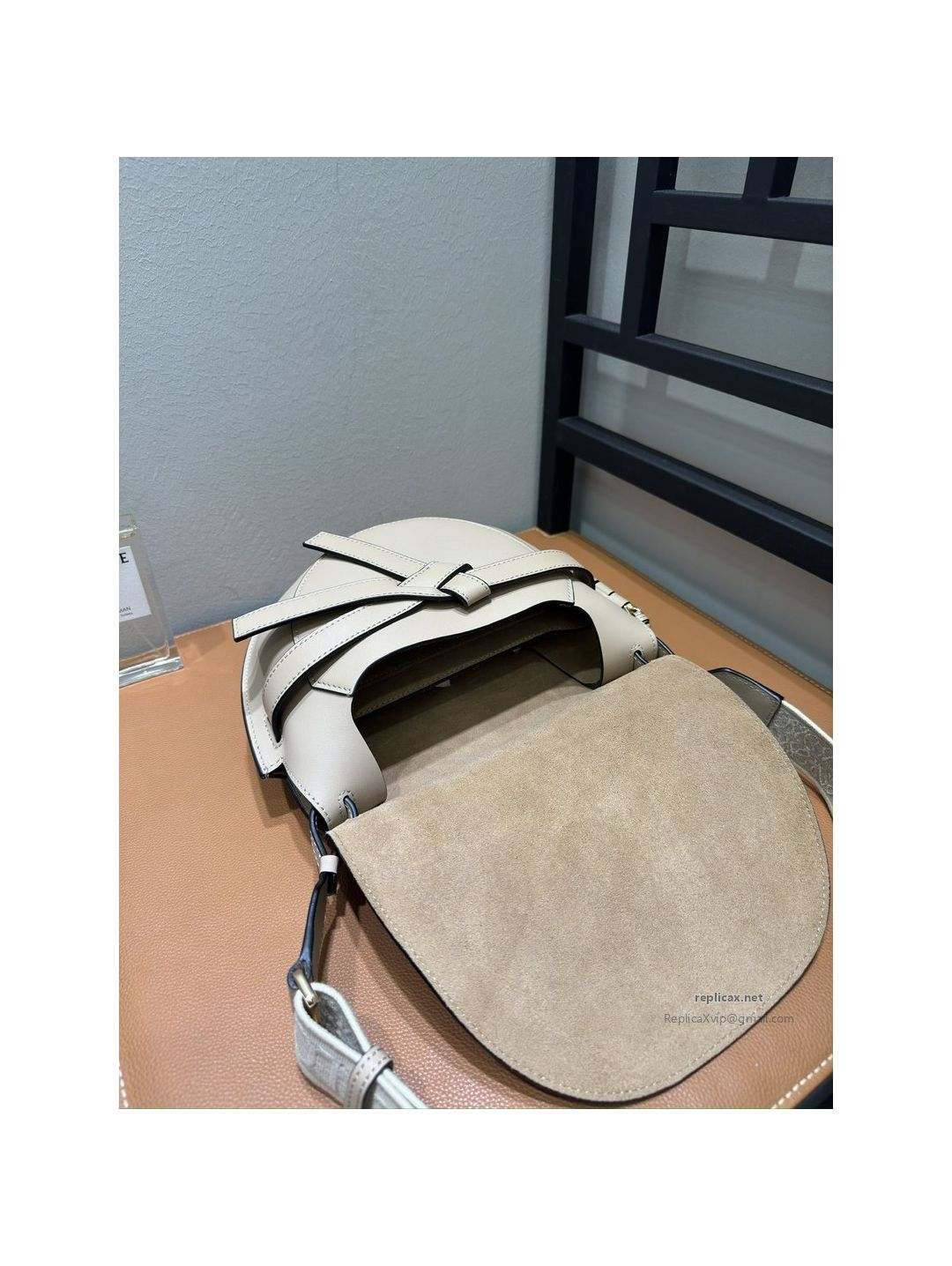 Loewe Gate Dual Small Bag Light Beige Embroidered Strap