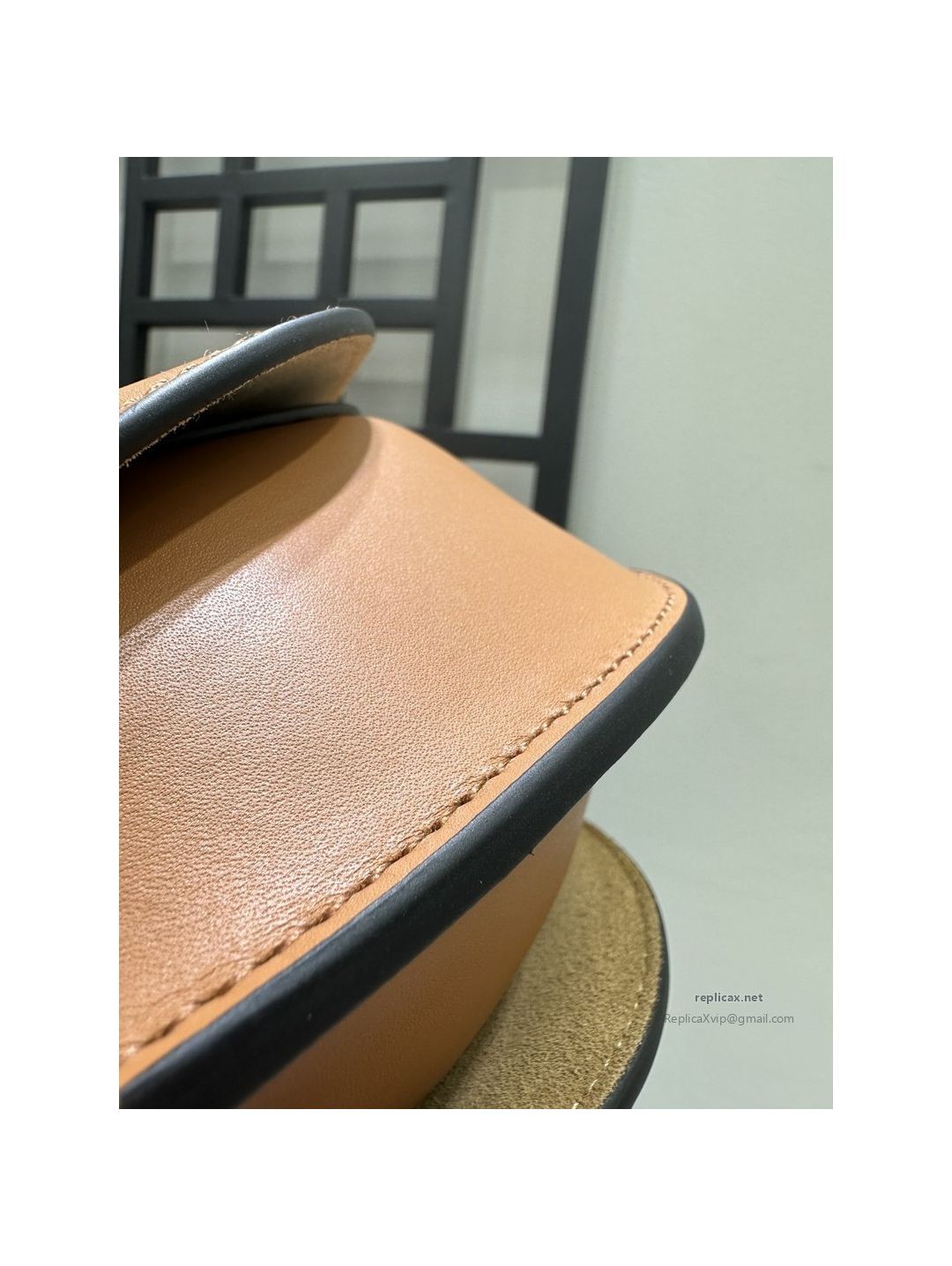 Loewe Gate Dual Small Bag Tan Embroidered Strap