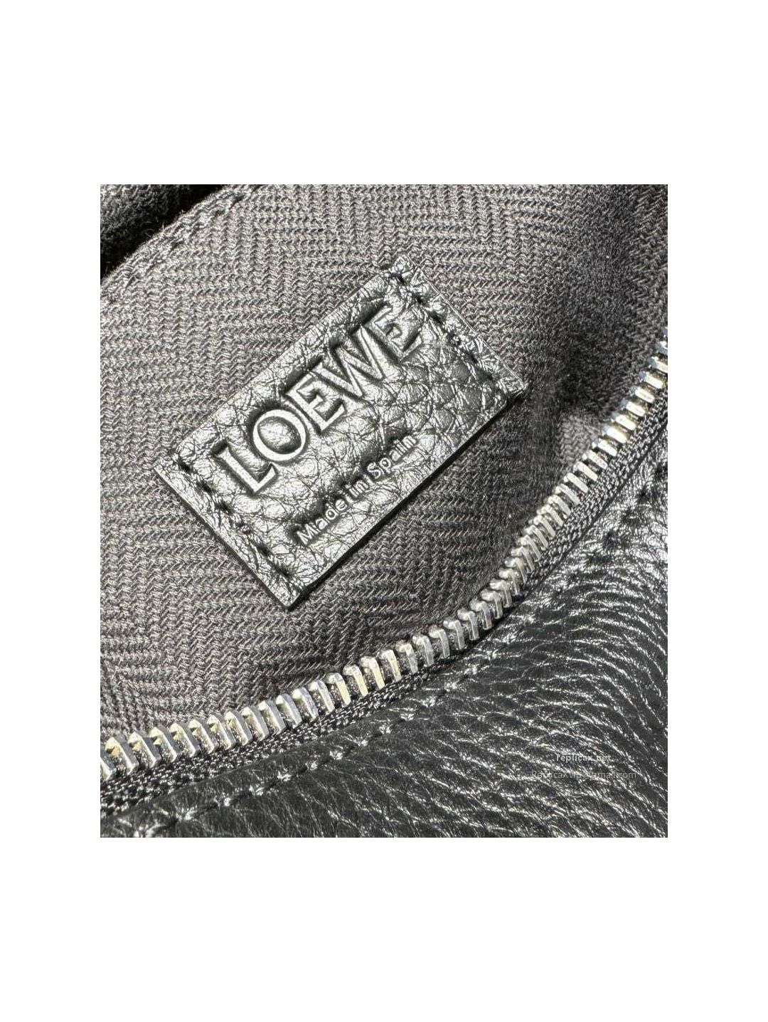 Loewe Loop Hobo Bag Black Grained Calfskin