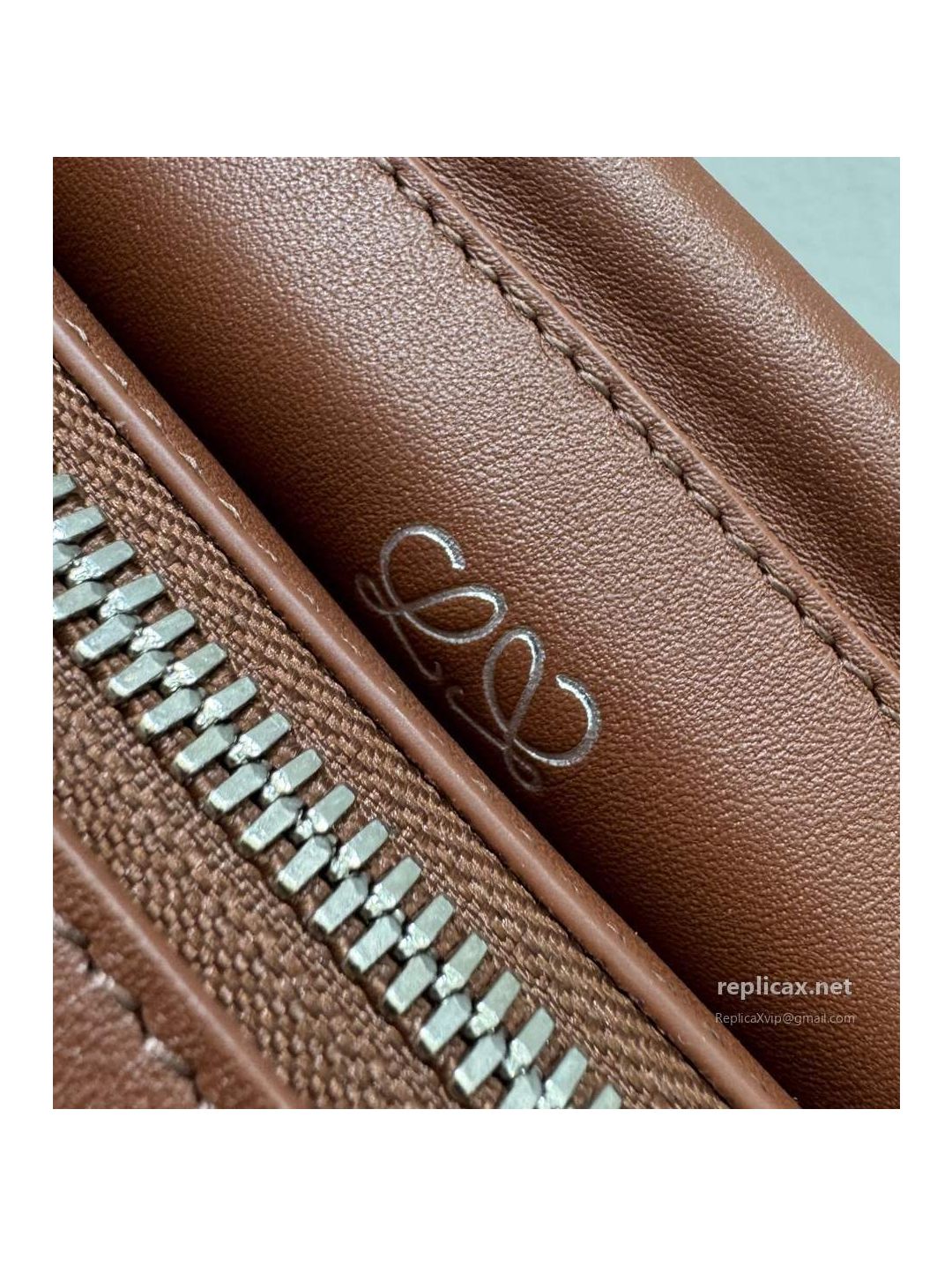 Loewe Whisker Handbag Glazed Calfskin Brown