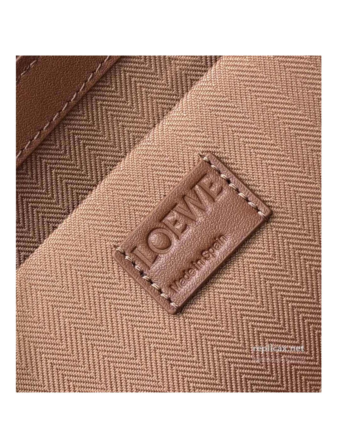 Loewe Whisker Handbag Glazed Calfskin Brown