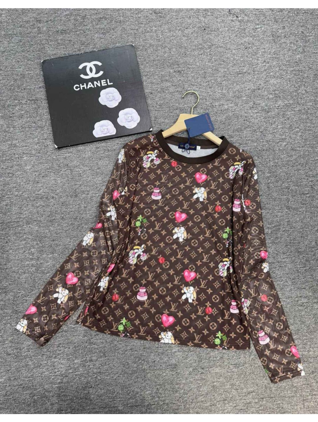 Louis Vuitton Long Sleeve Monogram T-Shirt in Multicolor