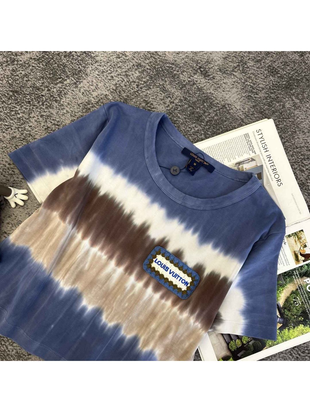 Louis Vuitton Short Sleeve Crew Neck T-Shirt in Multicolor