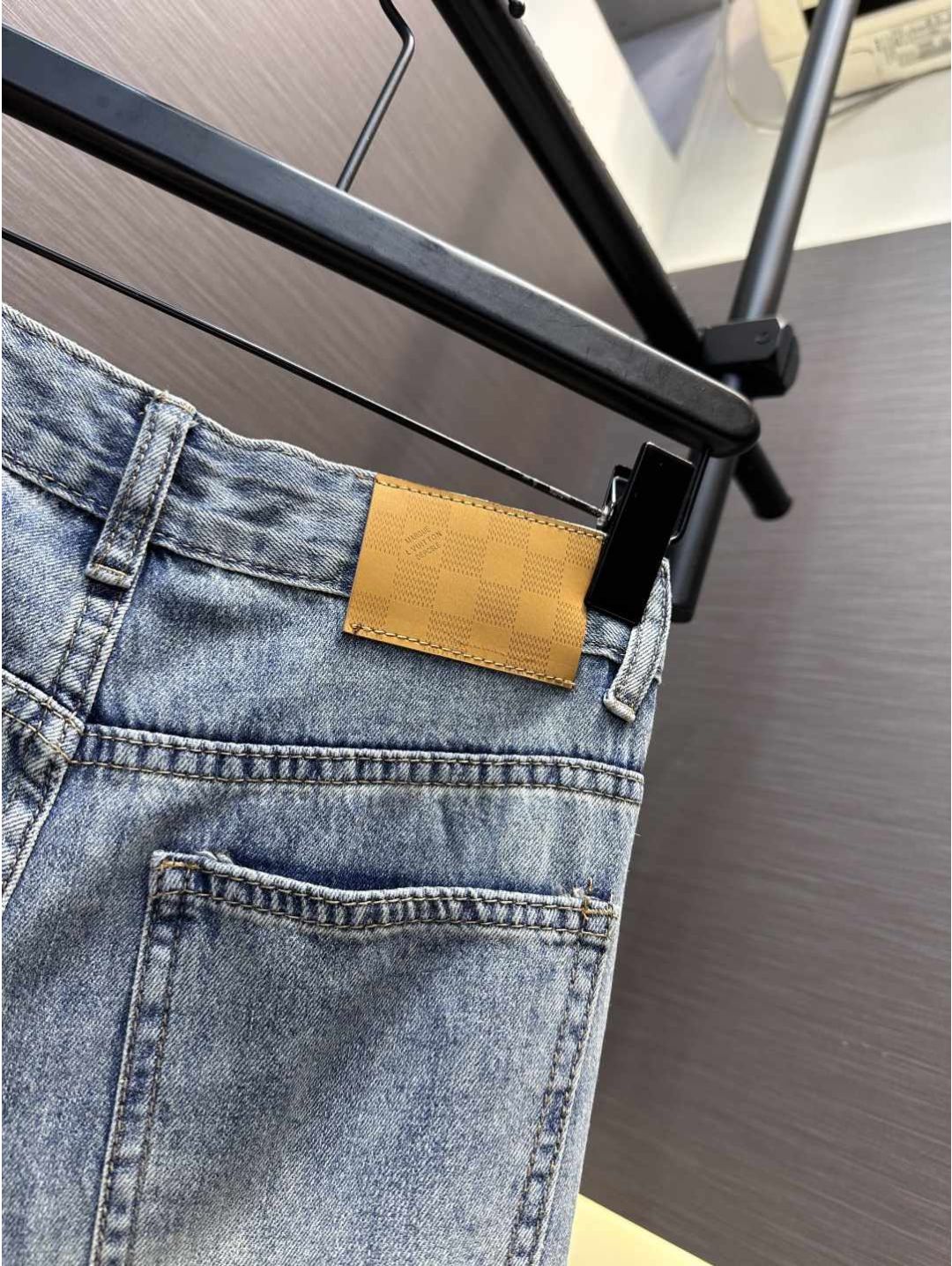 Louis Vuitton Wide-Leg Monogram Jeans in Multicolor