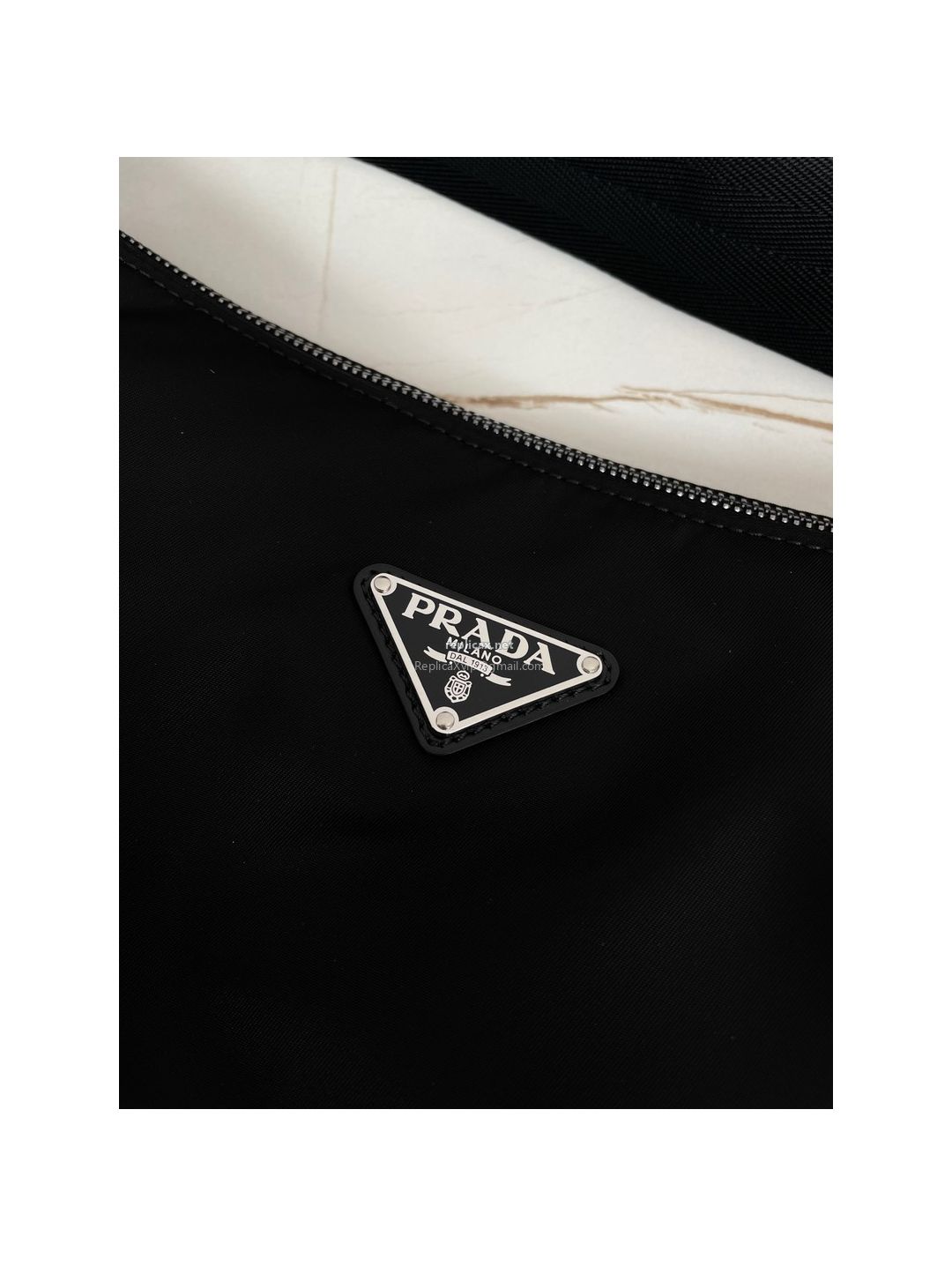 Prada Explore Re-Nylon Large Shoulder Bag Black 2VH204