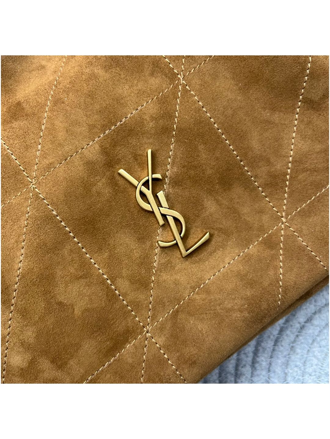 Saint Laurent YSL Jamie Brown Suede Shopping Bag 809824