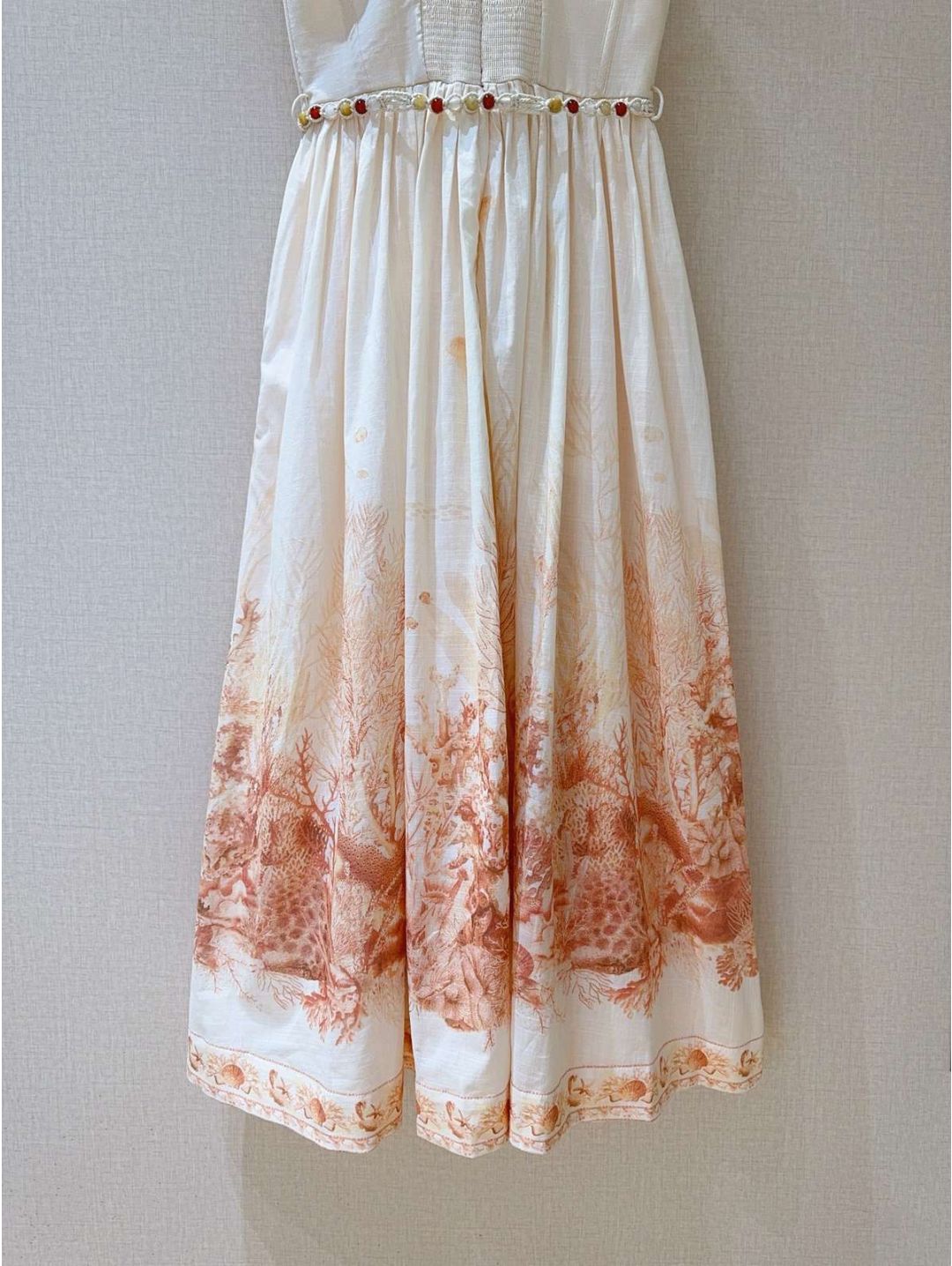 Zimmermann Midi Linen Dress in Multicolor