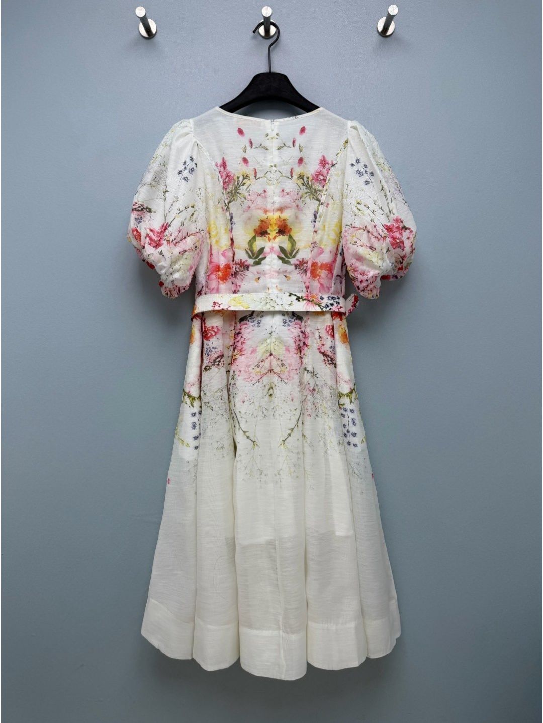 Zimmermann Puff Sleeve Floral Dress in Multicolor