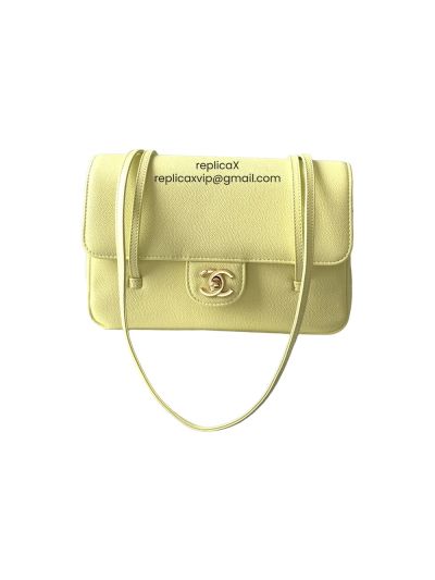 Chanel Small Flap Bag with Top Handle Black Grained Shiny Calfskin 