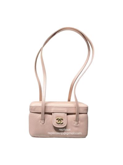 Chanel Chanel Preppy Coco Long Vanity with Straps Pink Caviar Brushed Leather AP5067
