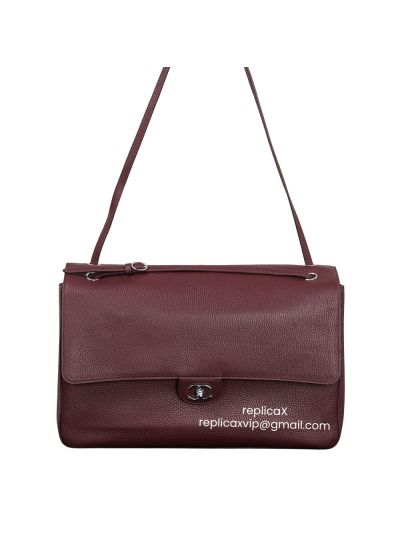 Chanel Vip Grained Calfskin Souplissimo Maxi Flap Shoulder Bag Burgundy A2631