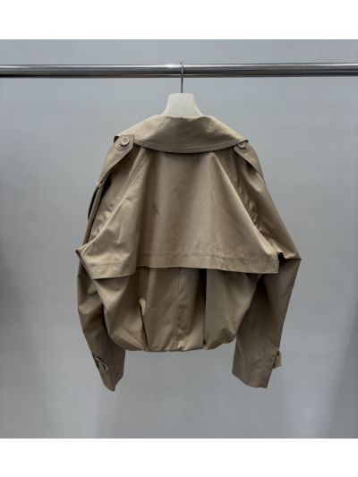 Acne Studios Double-Breasted Long Sleeve Jacket in Khaki