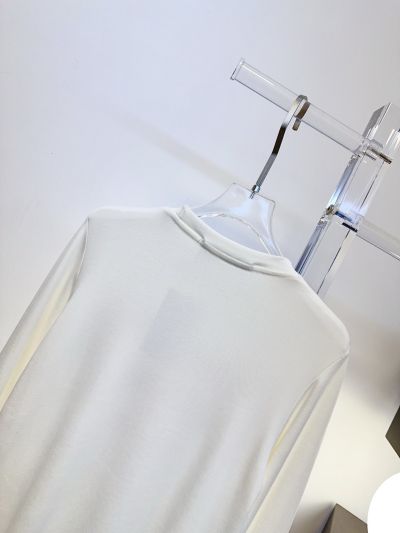 Acne Studios Long Sleeve Crew Neck T-Shirt in White