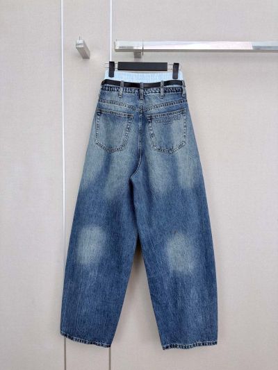 Alexander Wang Denim Belted Pants in Blue
