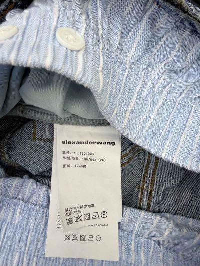 Alexander Wang Denim Belted Pants in Blue