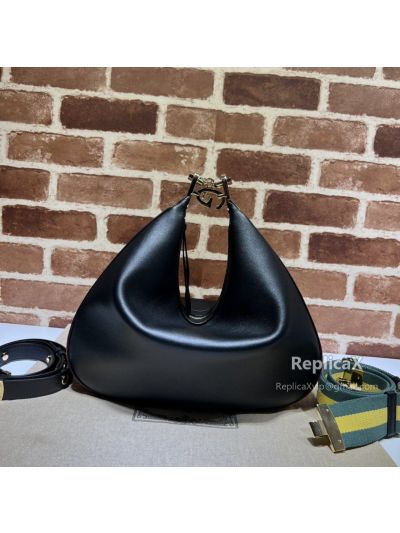 Gucci Attache Large Hobo Shoulder Bag 702823 in Black Leather