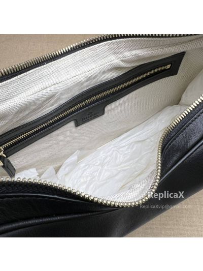 Gucci Attache Large Hobo Shoulder Bag 702823 in Black Leather