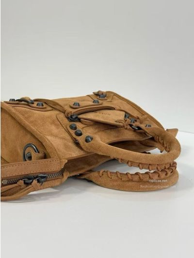 Balenciaga Le City Small Suede Caramel 2626S98