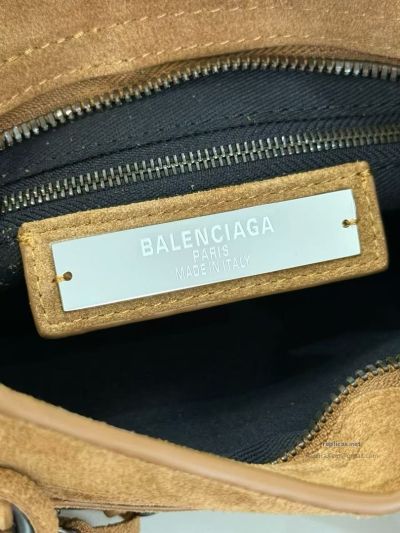 Balenciaga Le City Small Suede Caramel 2626S98