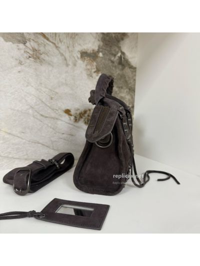 Balenciaga Le City Small Suede Coffee 2626S98